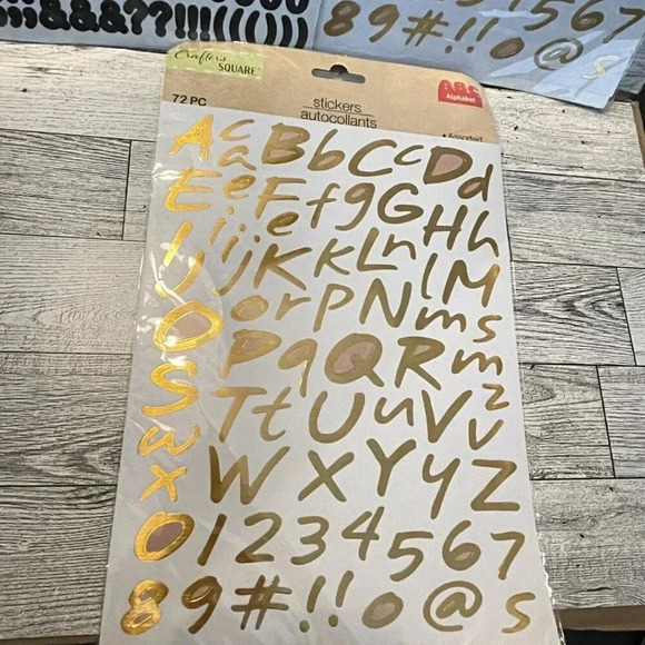 New Sealed Crafter’s Square Stickers Letters And Numbers Lot Of 3 - Picture 6 of 6